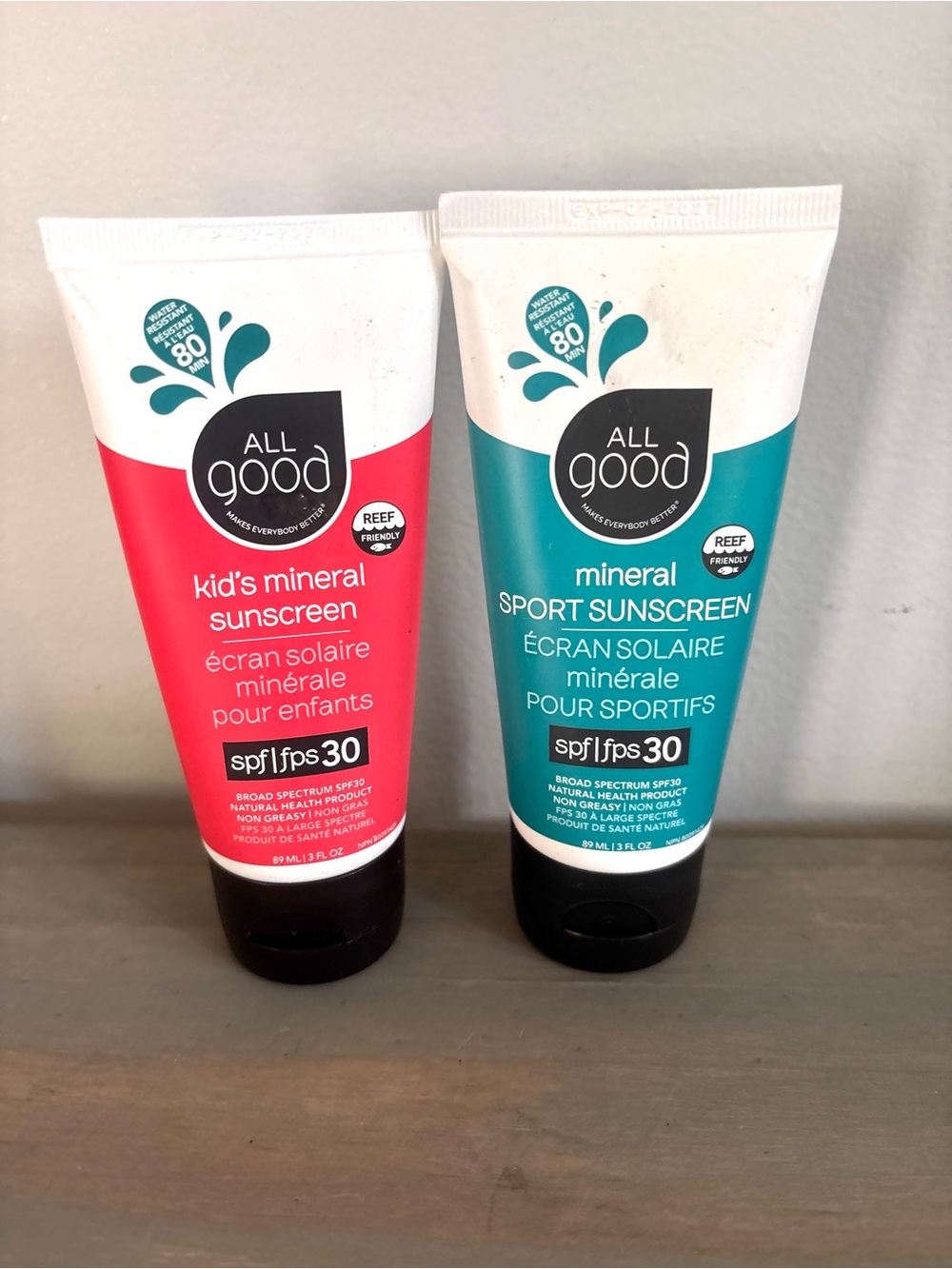 2 Pk -All Good SPF30 Mineral Sunscreen- Sport And Kids